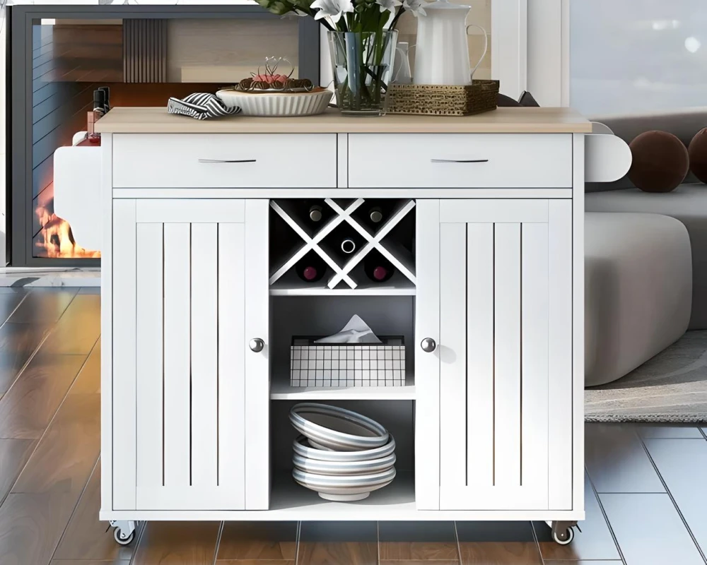 kitchen storage rolling cart