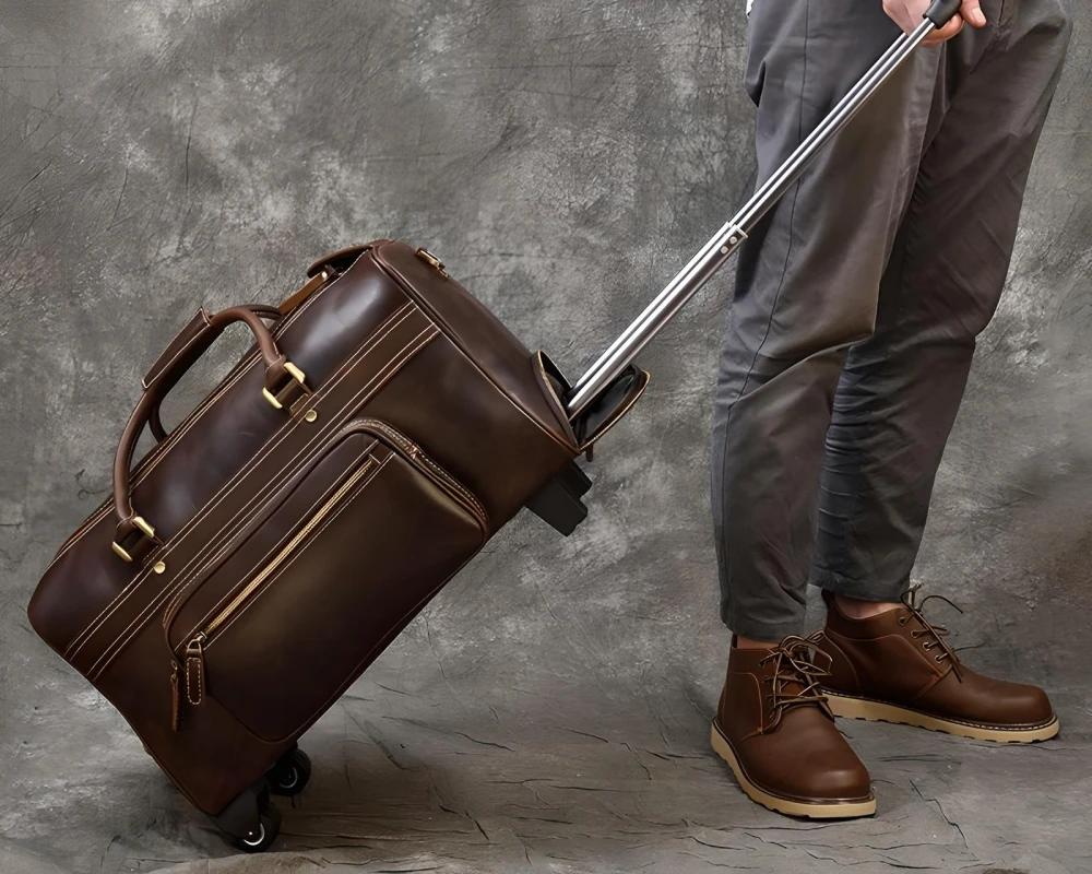 leather carry on case